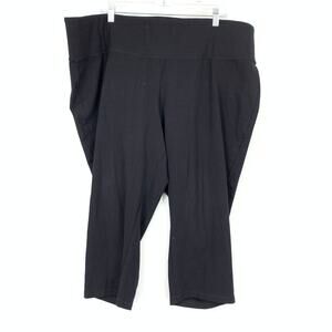 Livi Active Lane Bryant Cropped Leggings Womens Sz 26/28 Black High Waist